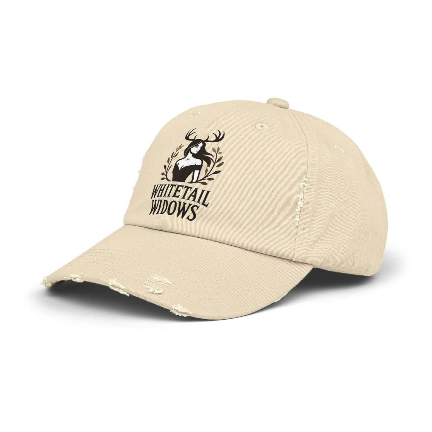 Whitetail Widows™ Distressed Cap -  Adjustable & Stylish for Everyday Wear