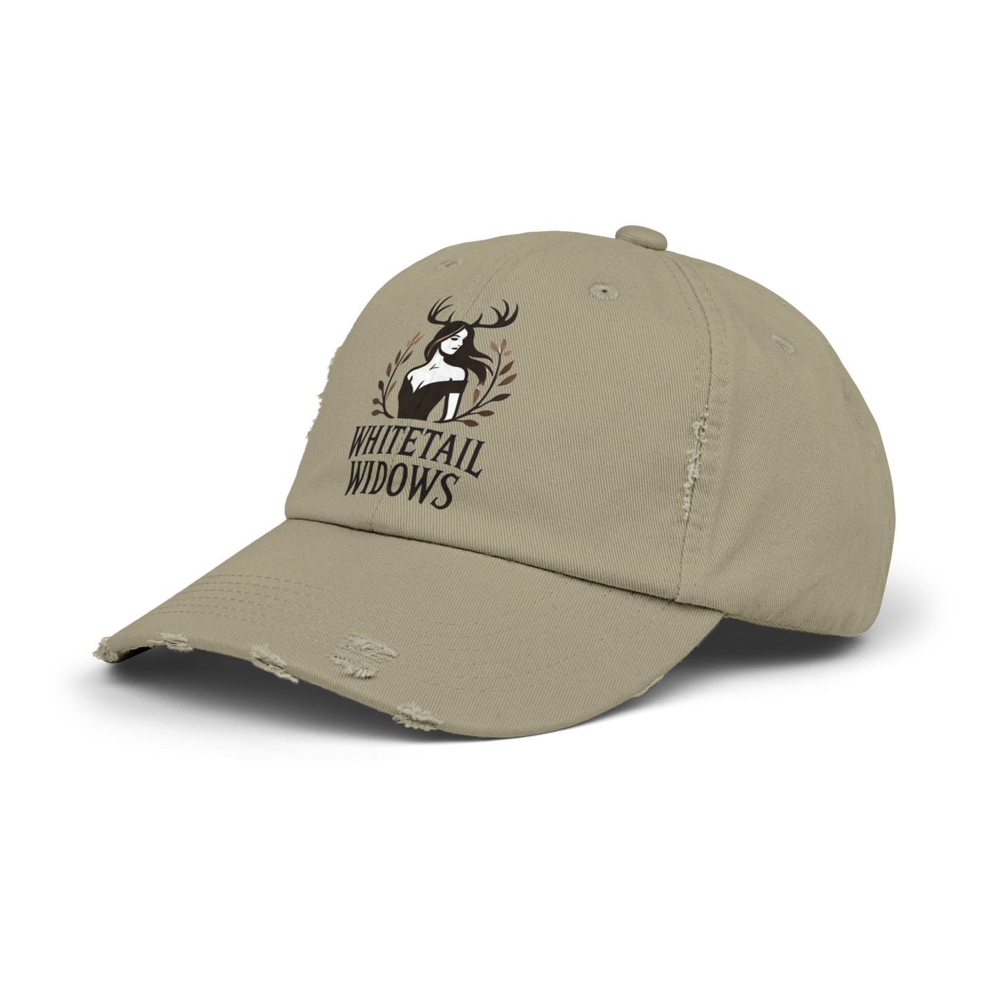 Whitetail Widows™ Distressed Cap -  Adjustable & Stylish for Everyday Wear