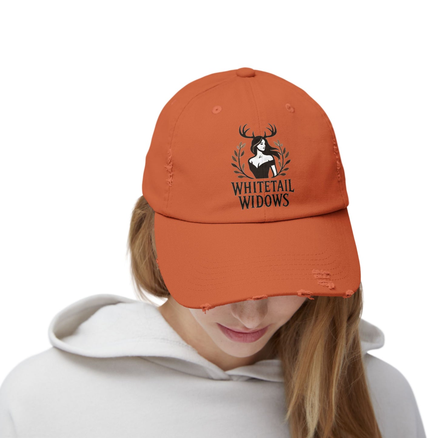 Whitetail Widows™ Distressed Cap -  Adjustable & Stylish for Everyday Wear