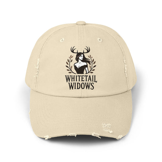 Whitetail Widows™ Distressed Cap -  Adjustable & Stylish for Everyday Wear